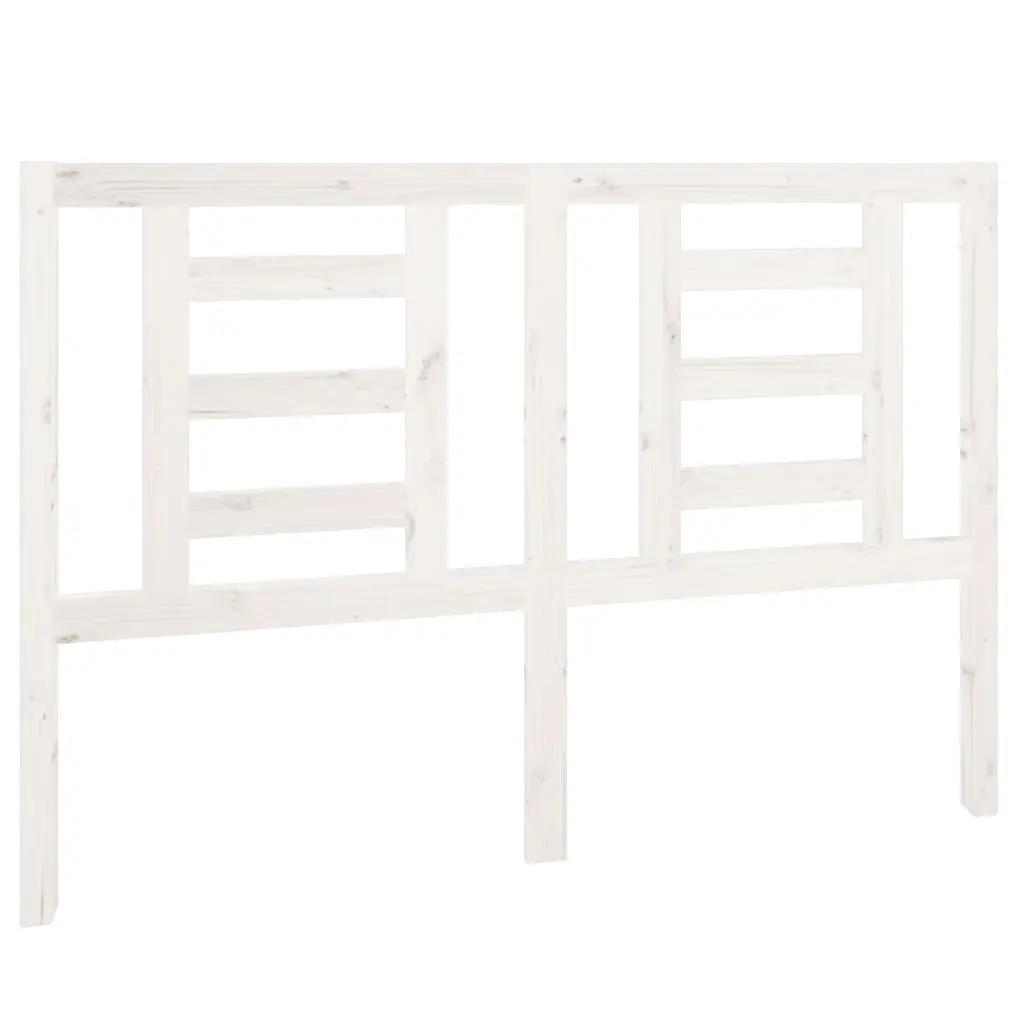 Bed Headboard White 141 cm Solid Wood Pine 818816 - Furniture