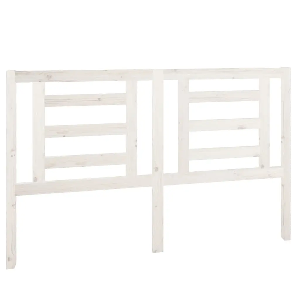 Bed Headboard White 156 cm Solid Wood Pine 818826 - Furniture
