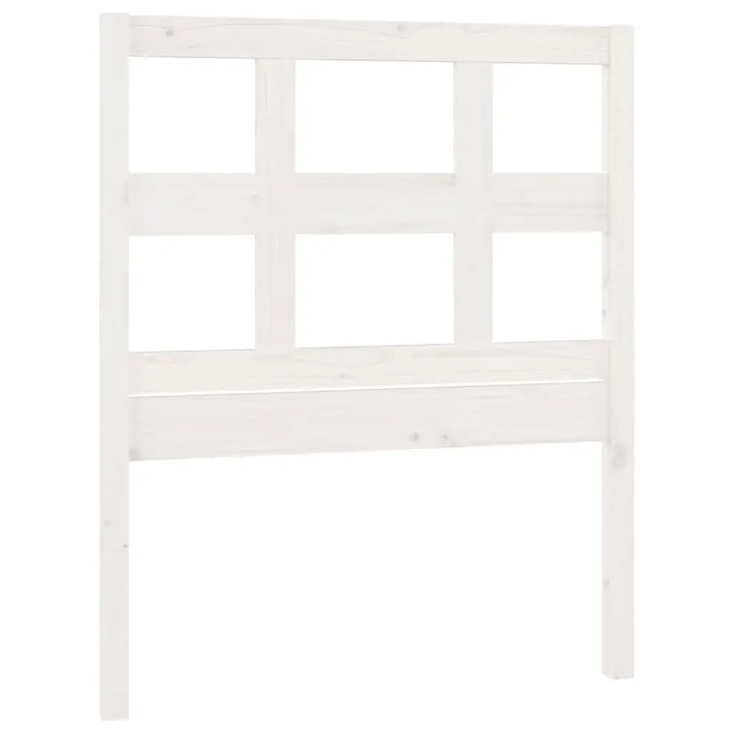 Bed Headboard White 95.5 cm Solid Wood Pine 818901 - Furniture