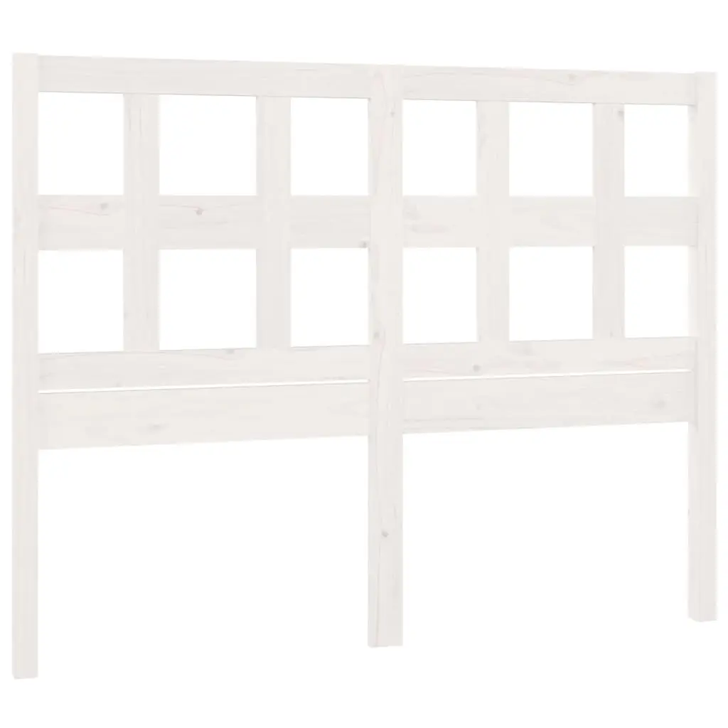 Bed Headboard White 185.5 cm Solid Wood Pine 818936 - Furniture