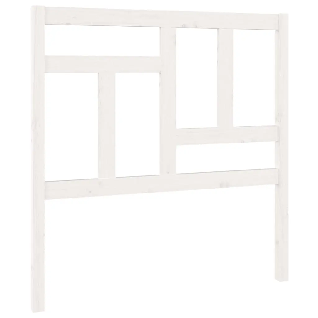 Bed Headboard White 95.5 cm Solid Wood Pine 818951 - Furniture