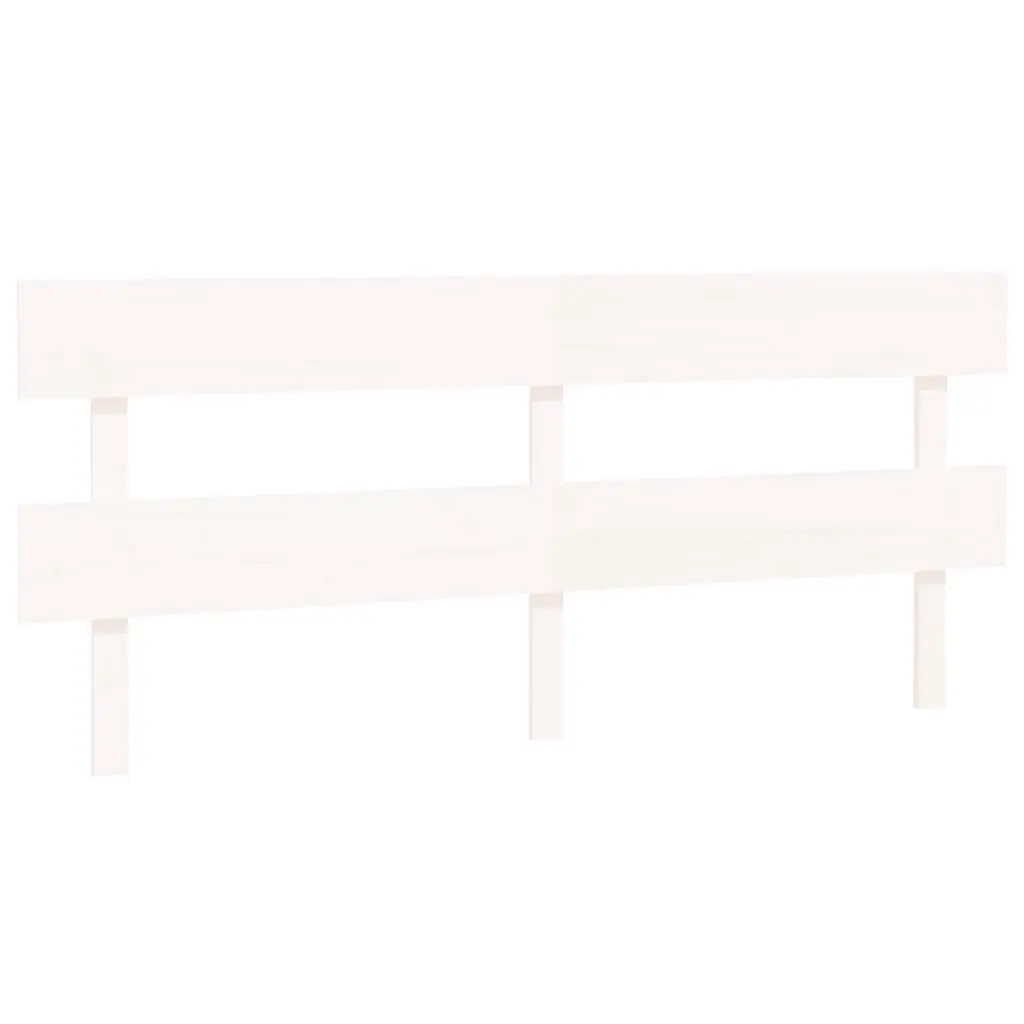 Bed Headboard White 184 cm Solid Wood Pine 819086 - Furniture