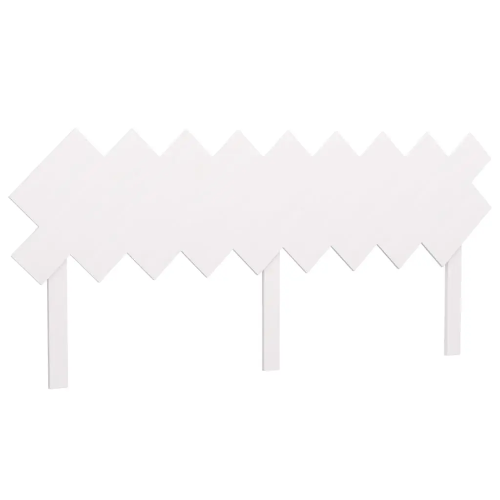 Bed Headboard White 178 cm Solid Wood Pine 819236 - Furniture