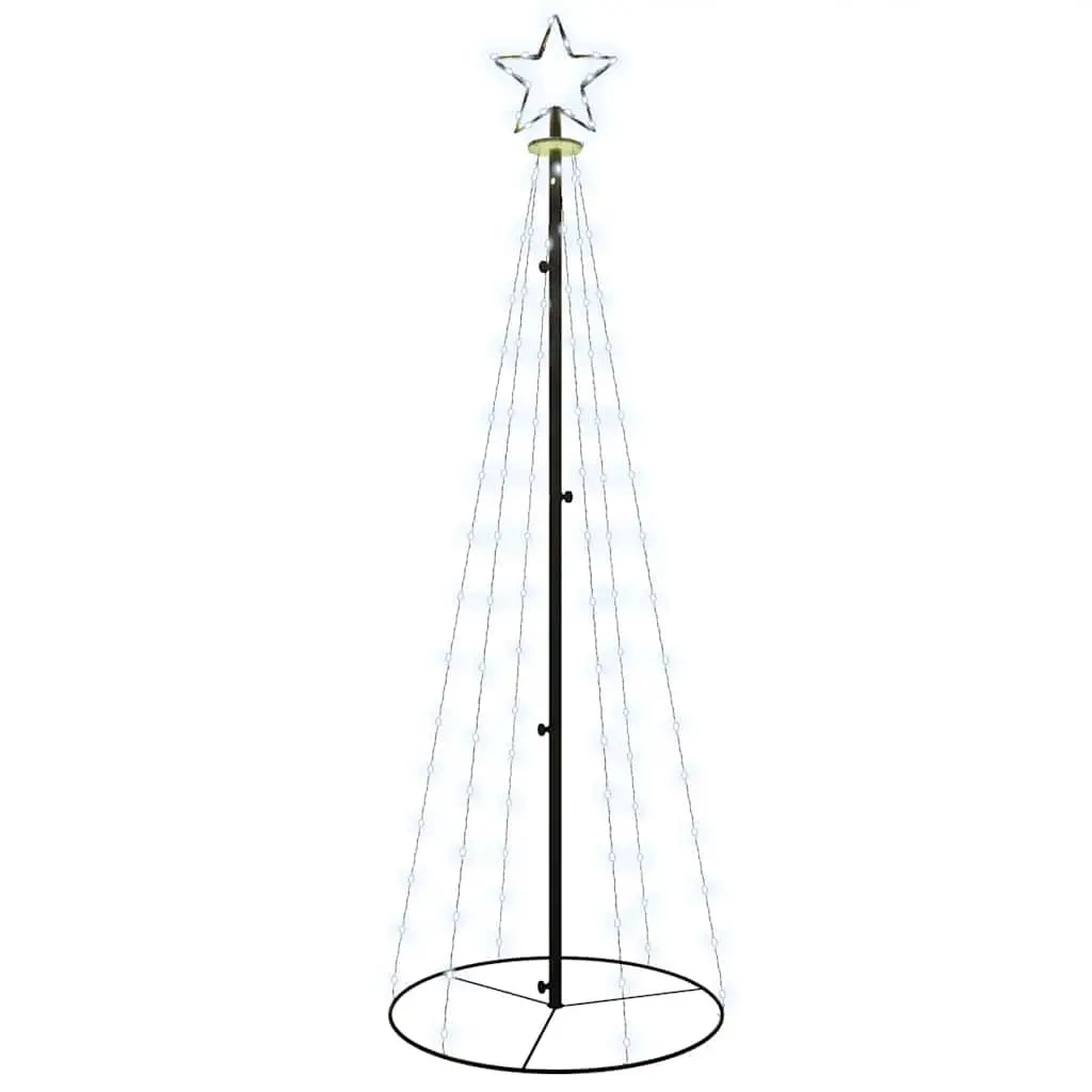Christmas Cone Tree Cold White 108 LEDs 70x180 cm 343487 - Home & Garden