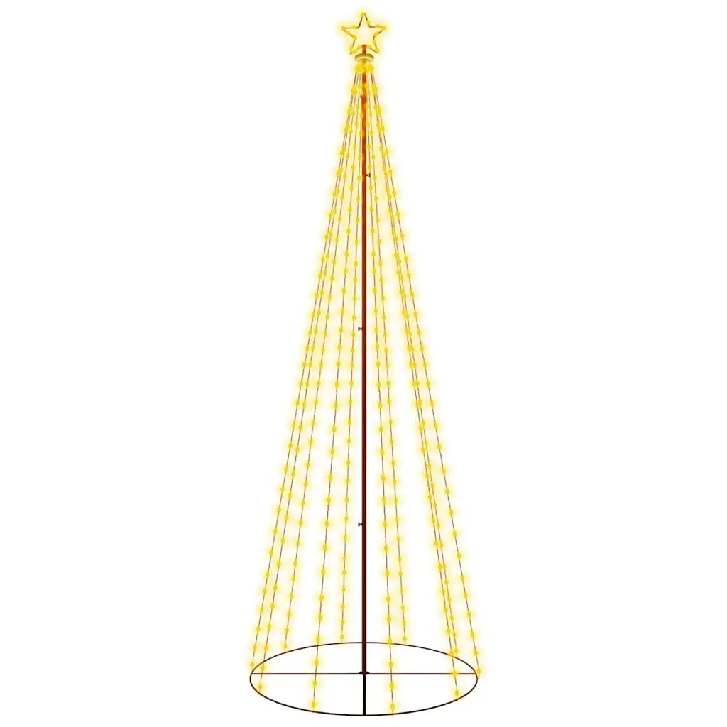 Christmas Cone Tree Warm White 310 LEDs 100x300 cm 343490 - Home & Garden