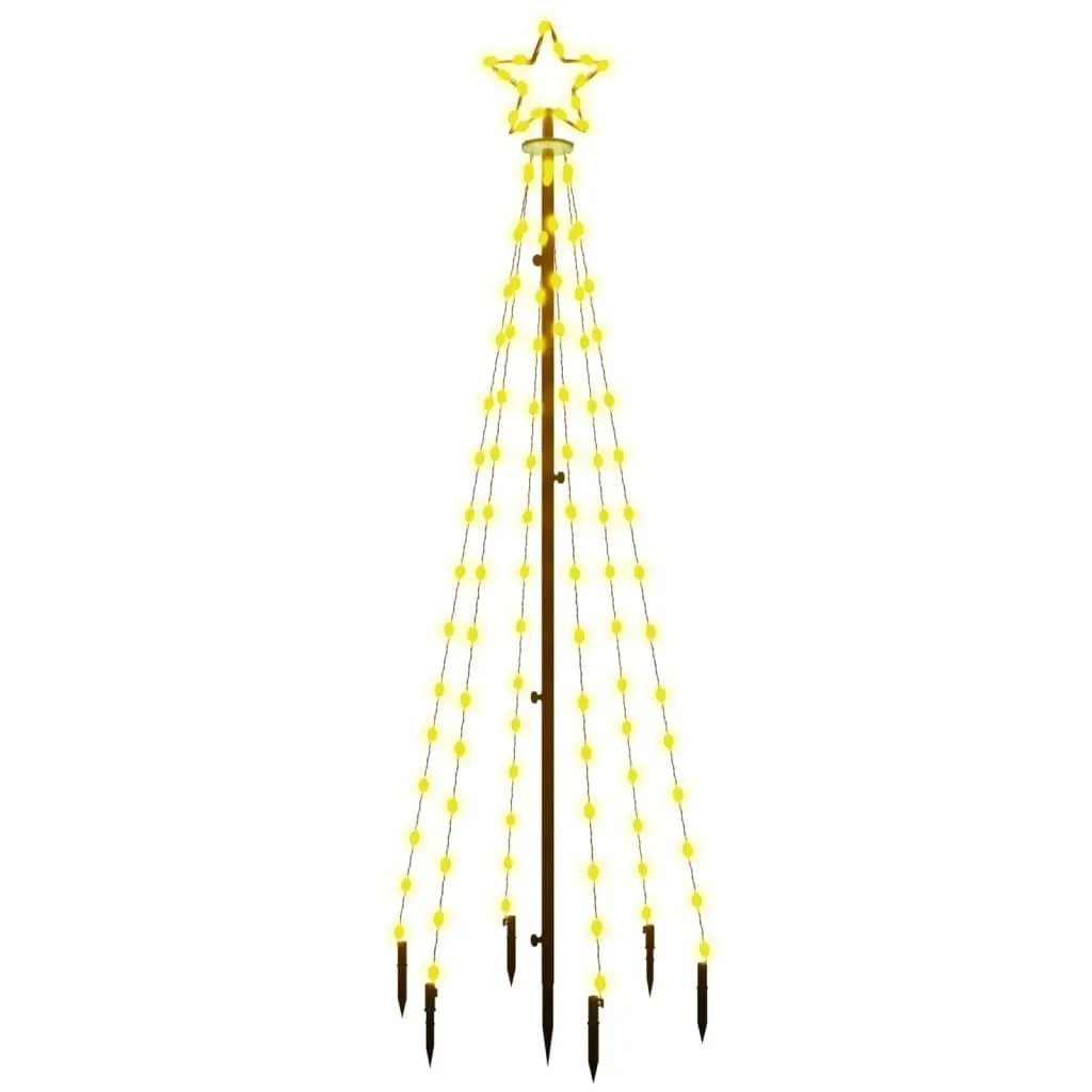 Christmas Tree with Spike Warm White 108 LEDs 180 cm 343550 - Home & Garden