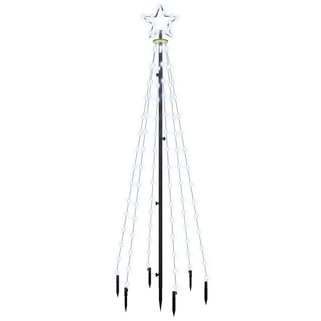 Christmas Tree with Spike Cold White 108 LEDs 180 cm 343551 - Home & Garden