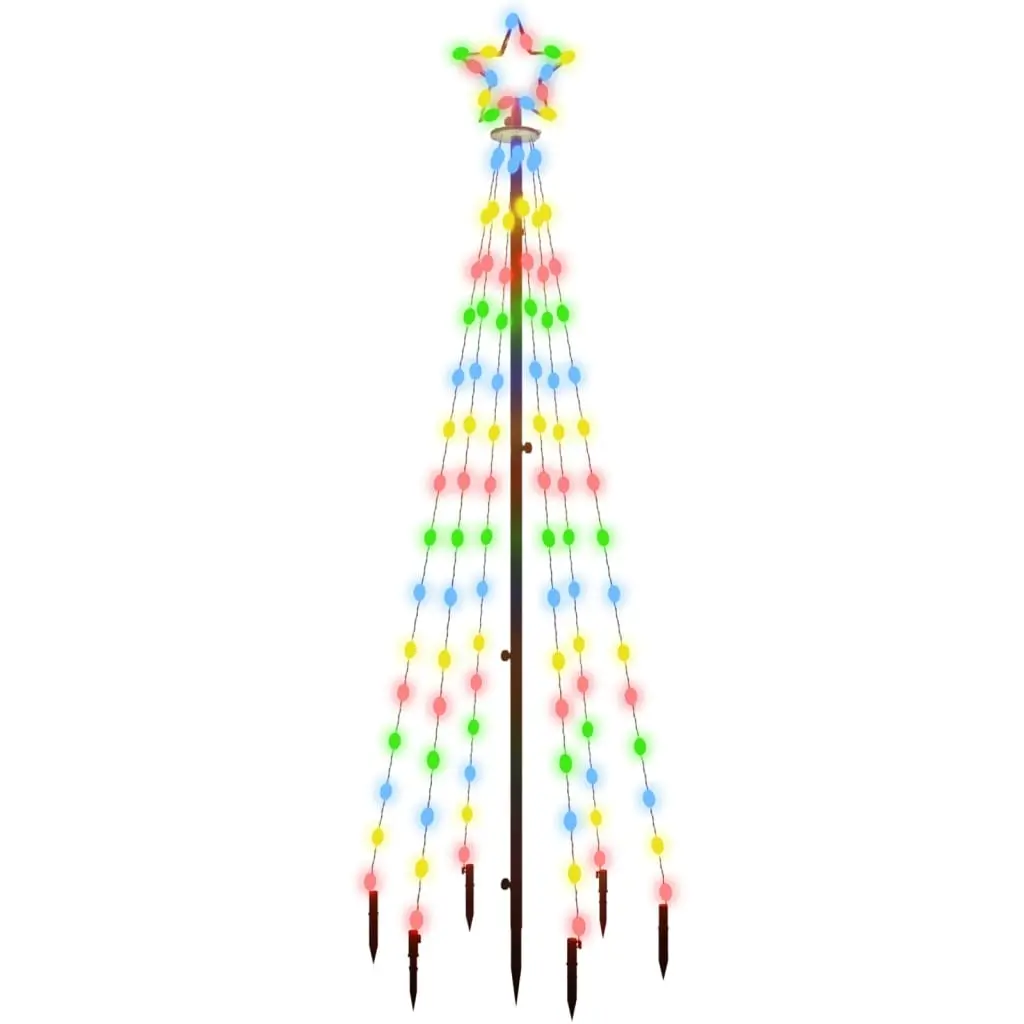 Christmas Tree with Spike Colourful 108 LEDs 180 cm 343552 - Home & Garden