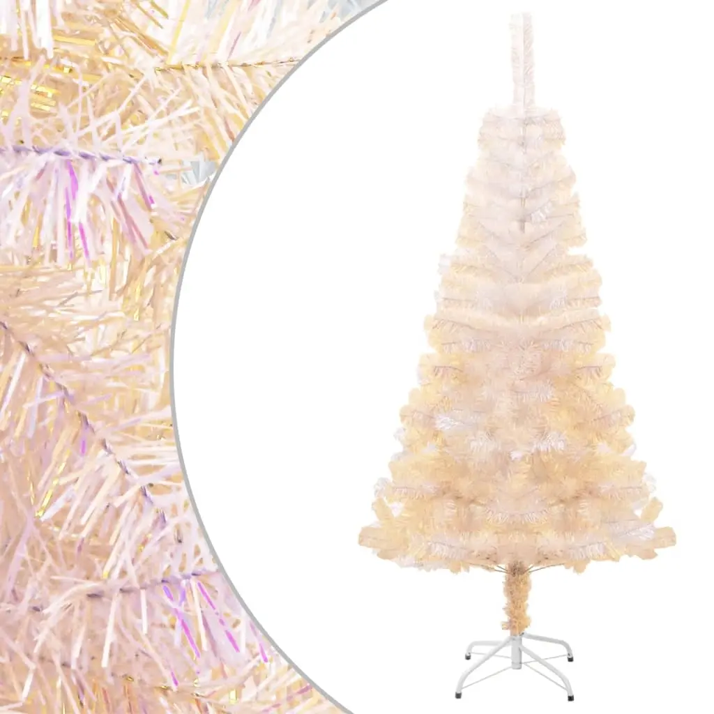 Artificial Christmas Tree with Iridescent Tips White 150 cm PVC 344634 - Home & Garden