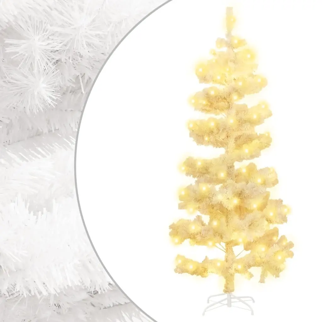 Swirl Pre-lit Christmas Tree with Stand White 180 cm PVC 344654