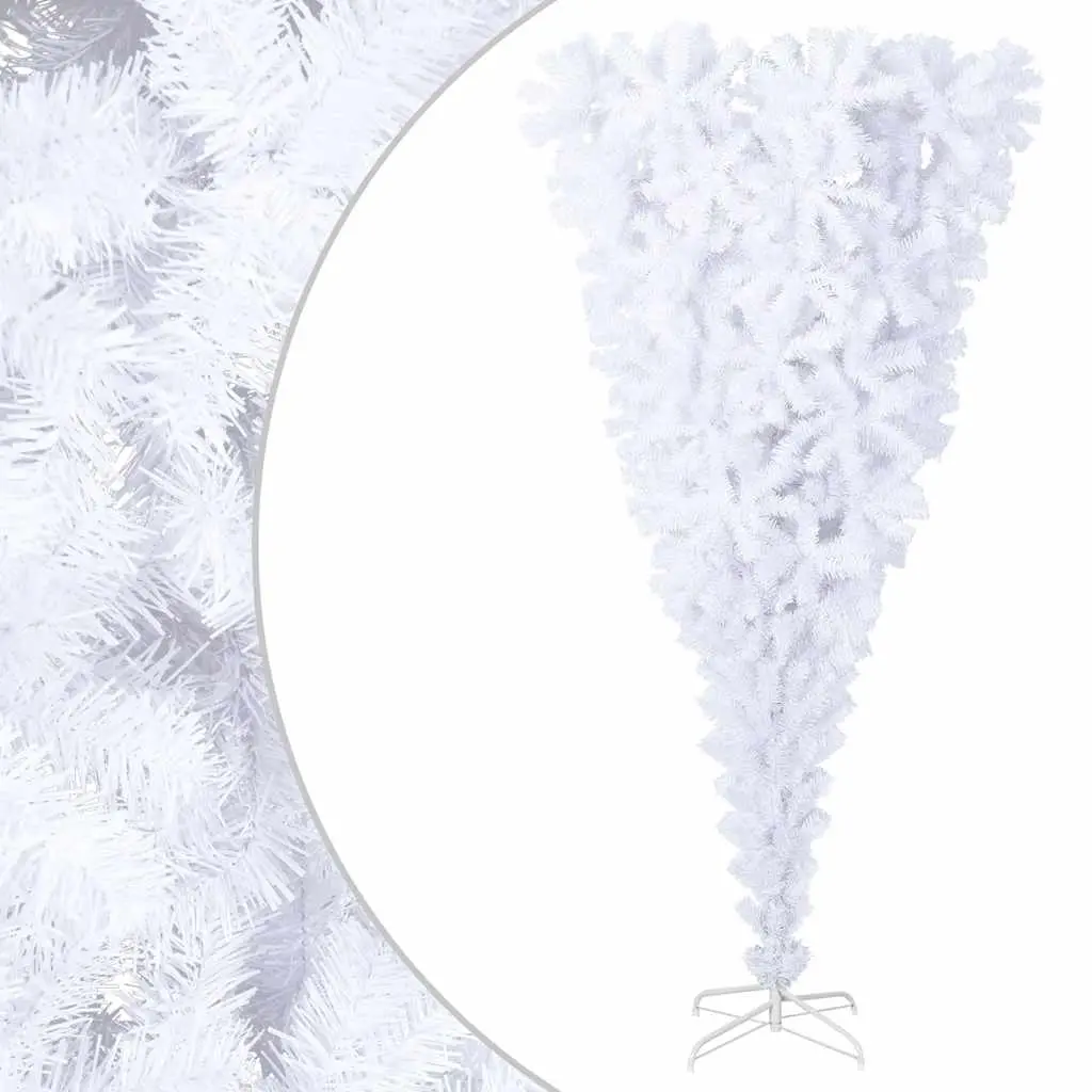 Upside-down Artificial Christmas Tree with Stand White 180 cm 344667