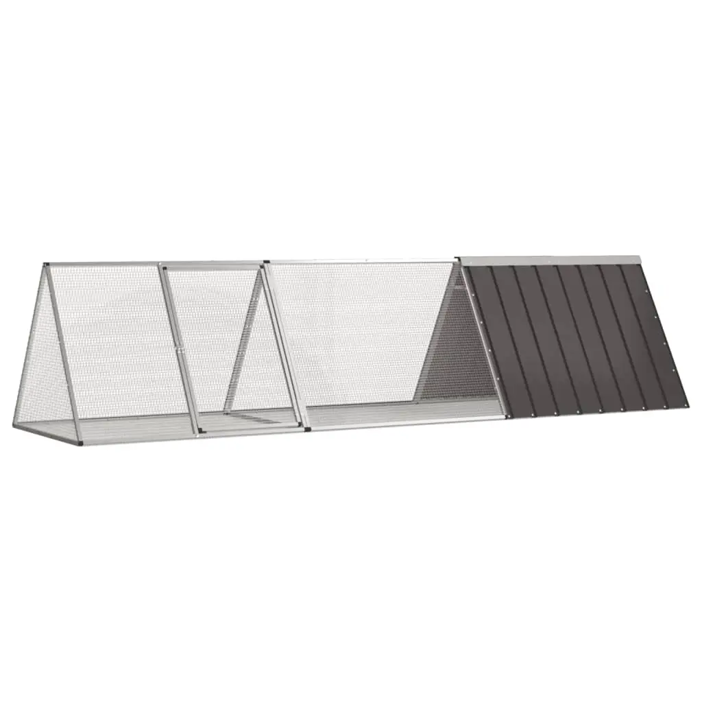 Rabbit Cage Anthracite 302.5x80.5x71 cm Galvanised Steel 3106446 - Pets