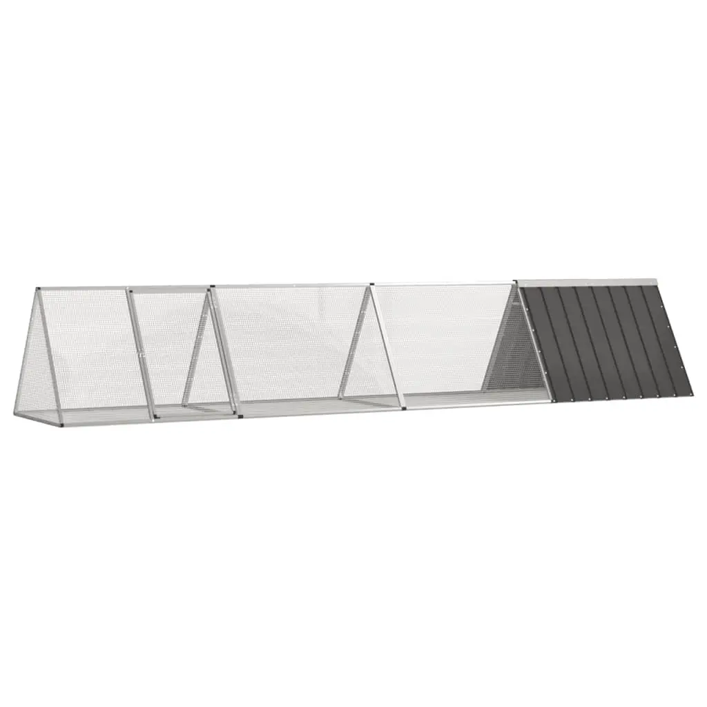 Rabbit Cage Anthracite 403.5x80.5x71 cm Galvanised Steel 3106447 - Pets