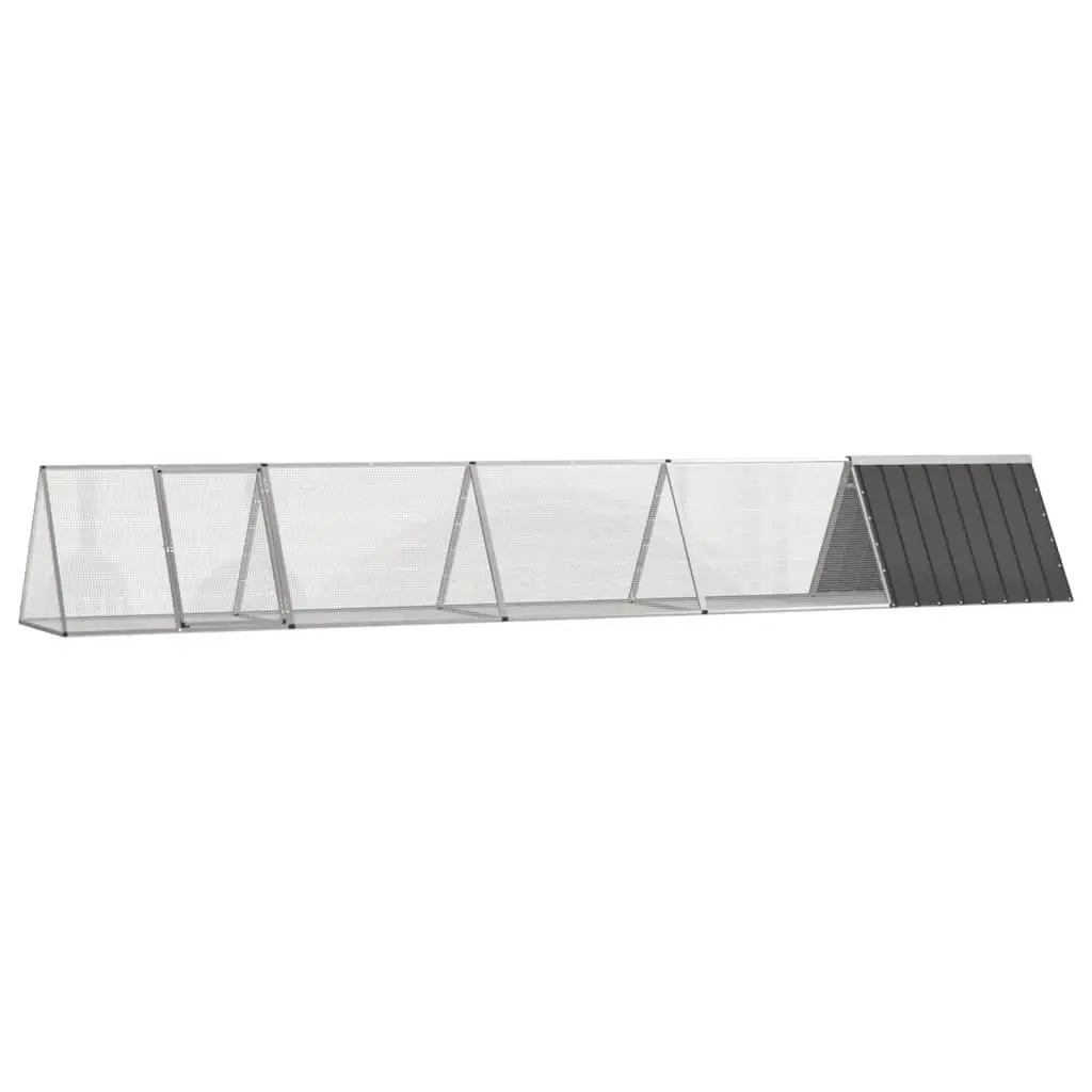 Rabbit Cage Anthracite 504.5x80.5x71 cm Galvanised Steel 3106448 - Pets