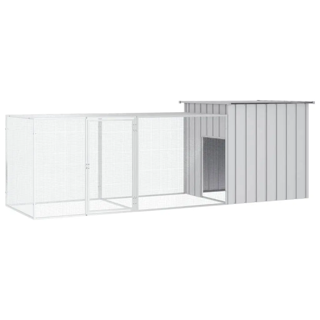 Chicken Cage Grey 300x91x100 cm Galvanised Steel 3106460 - Pets