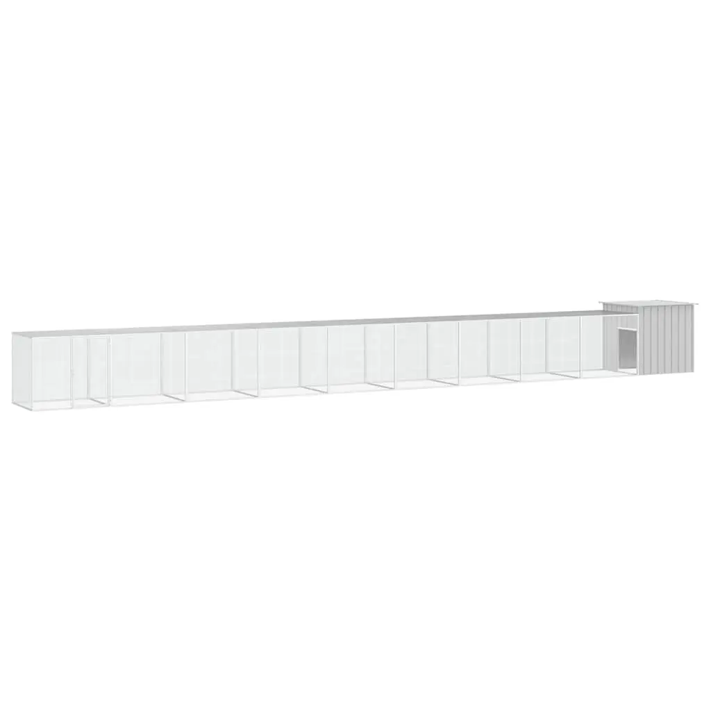 Chicken Cage Grey 1000x91x100 cm Galvanised Steel 3106467 - Pets