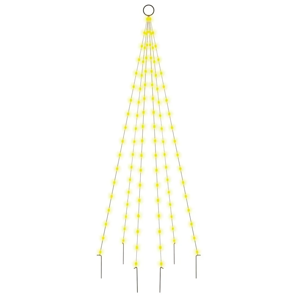 Christmas Tree on Flagpole Warm White 108 LEDs 180 cm 343518 - Home & Garden