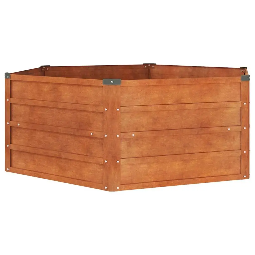 Garden Raised Bed Rusty 129x129x45 cm Corten Steel 151946 - Home & Garden