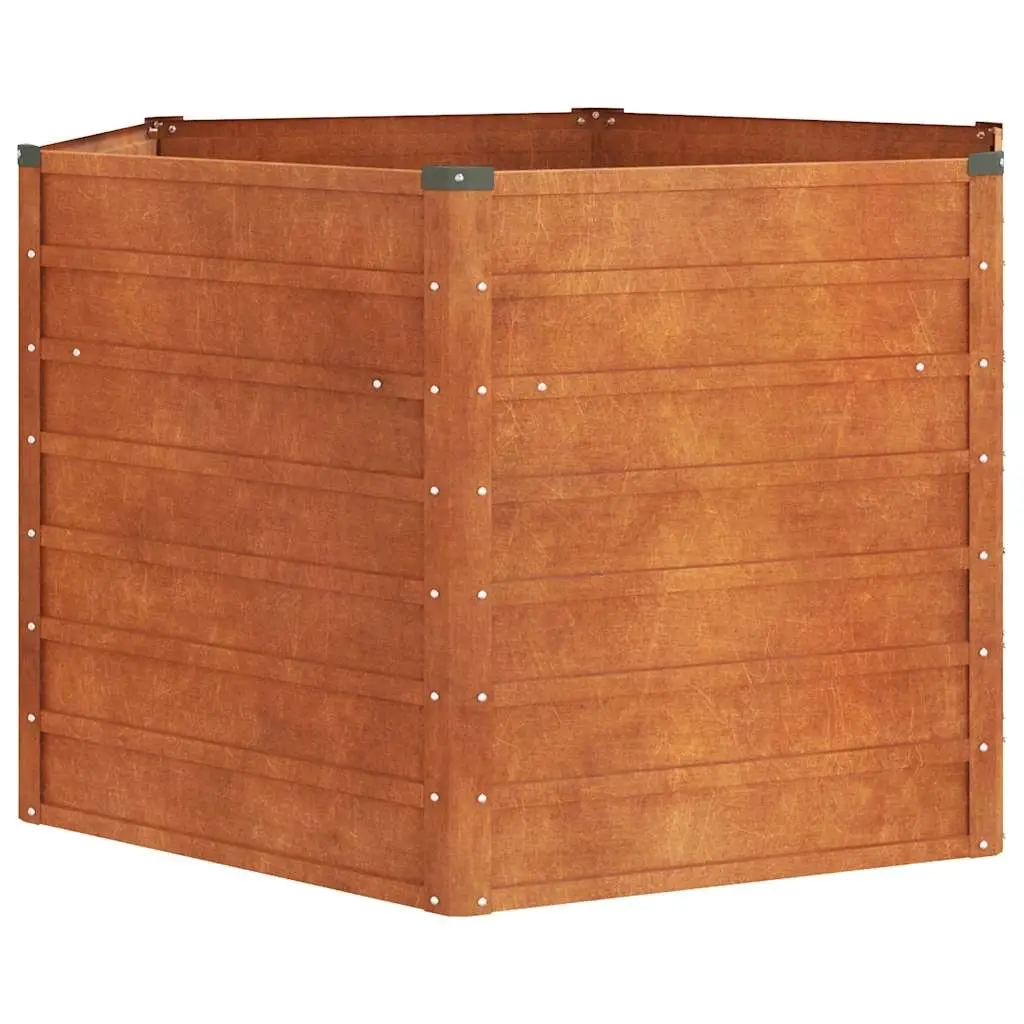 Garden Raised Bed Rusty 129x129x77 cm Corten Steel 151947 - Home & Garden