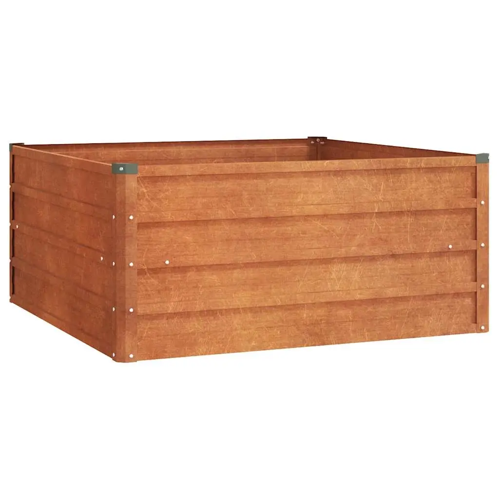 Garden Raised Bed Rusty 100x100x45 cm Corten Steel 151949 - Home & Garden