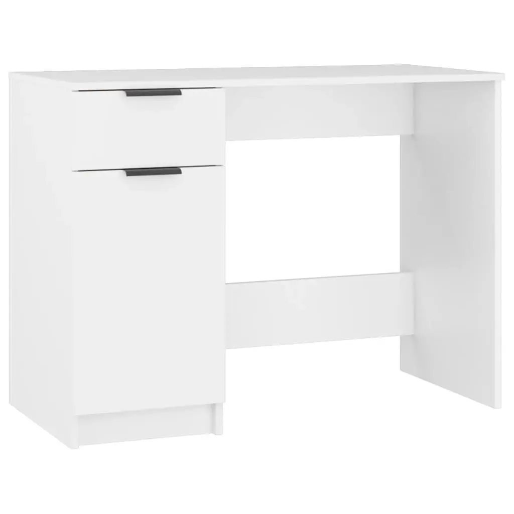 Desk White 100x50x75 cm Engineered Wood 811493 - Furniture