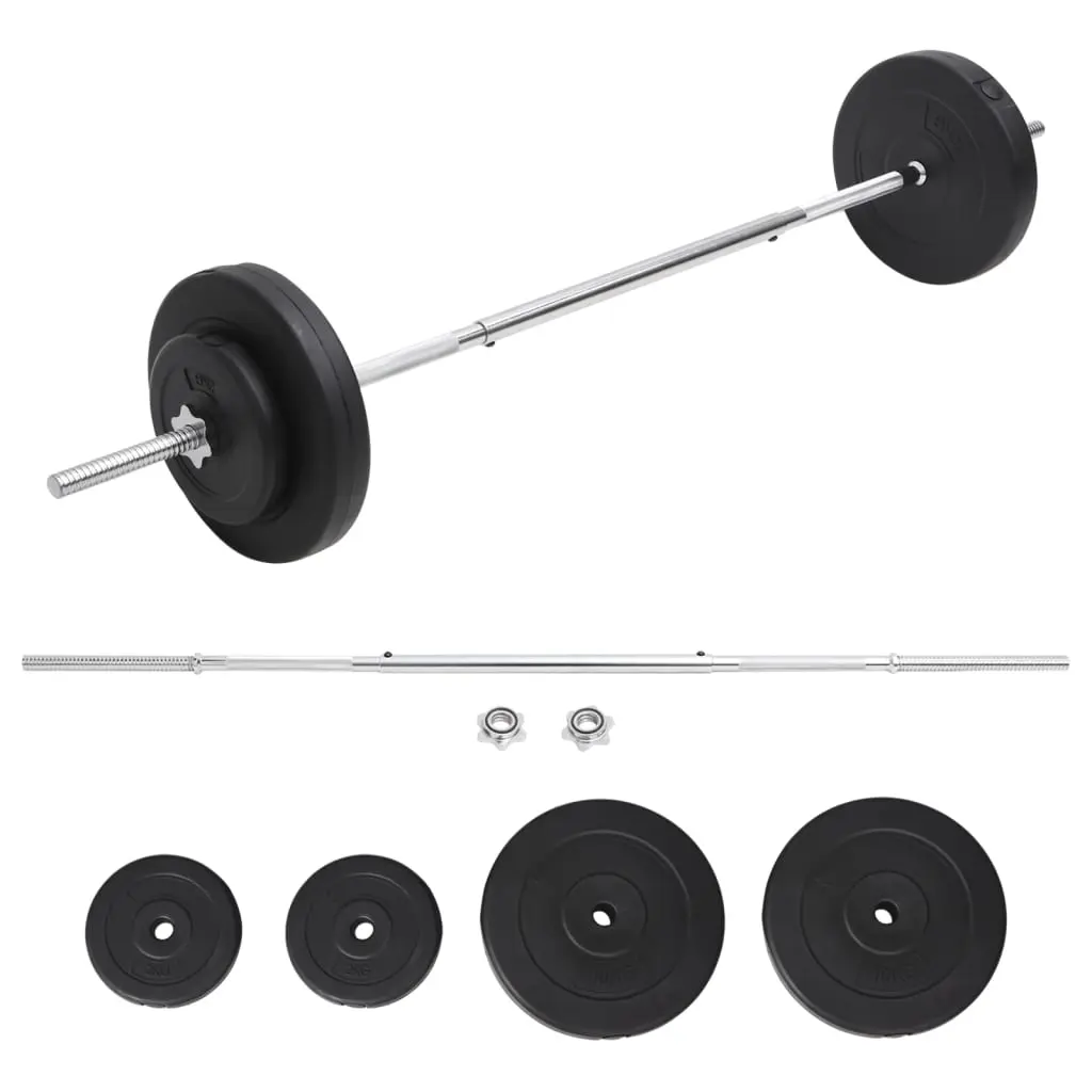 Barbell with Plates Set 30 kg 93585 - Sports & Outdoor