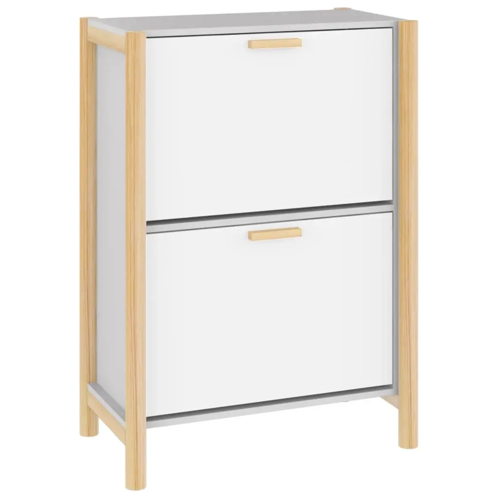 Shoe Cabinet White 57.5x33x80 cm Engineered Wood 345684 - Home & Garden