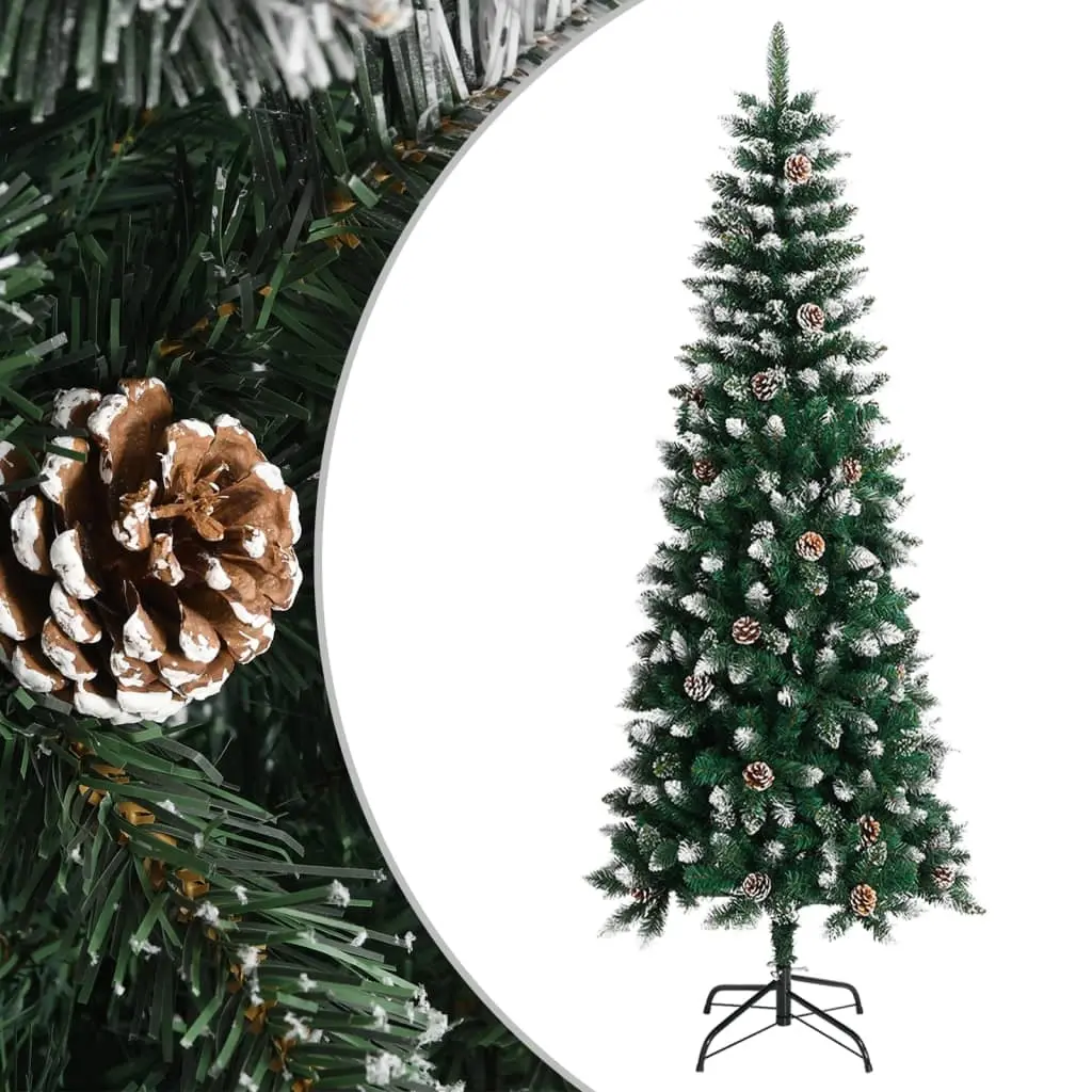 Artificial Christmas Tree with Stand Green 240 cm PVC 345177 - Home & Garden