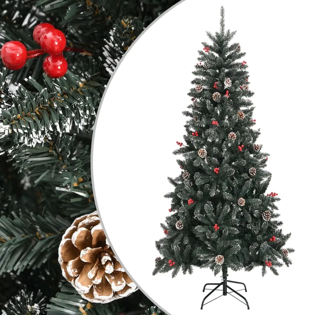 Artificial Christmas Tree with Stand Green 240 cm PVC 345182 - Home & Garden