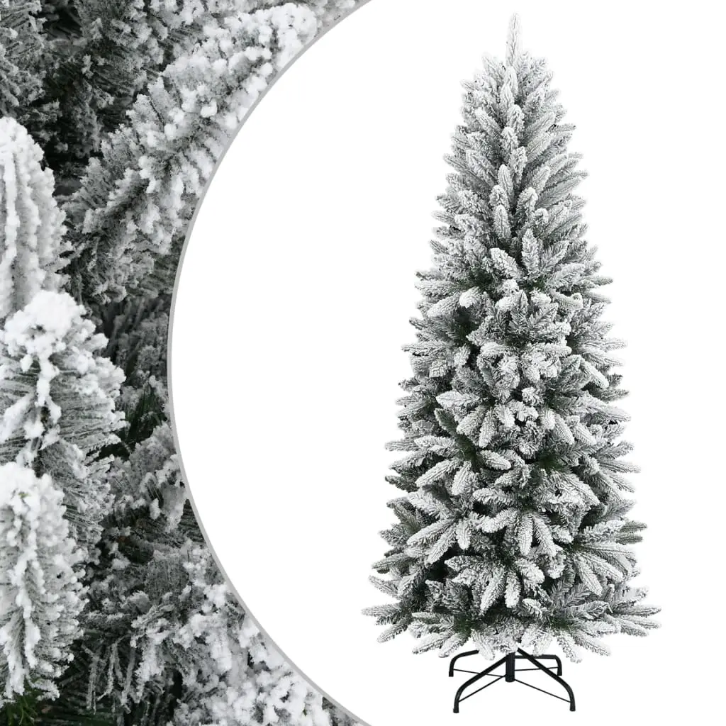 Artificial Christmas Tree with Flocked Snow 150 cm PVC&PE 345189 - Home & Garden