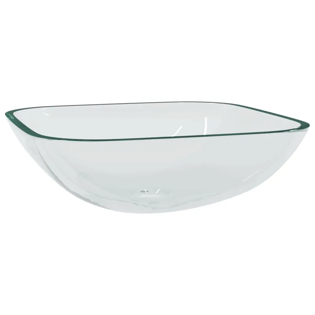 Basin Glass 42x42x14 cm Transparent 345236 - Hardware