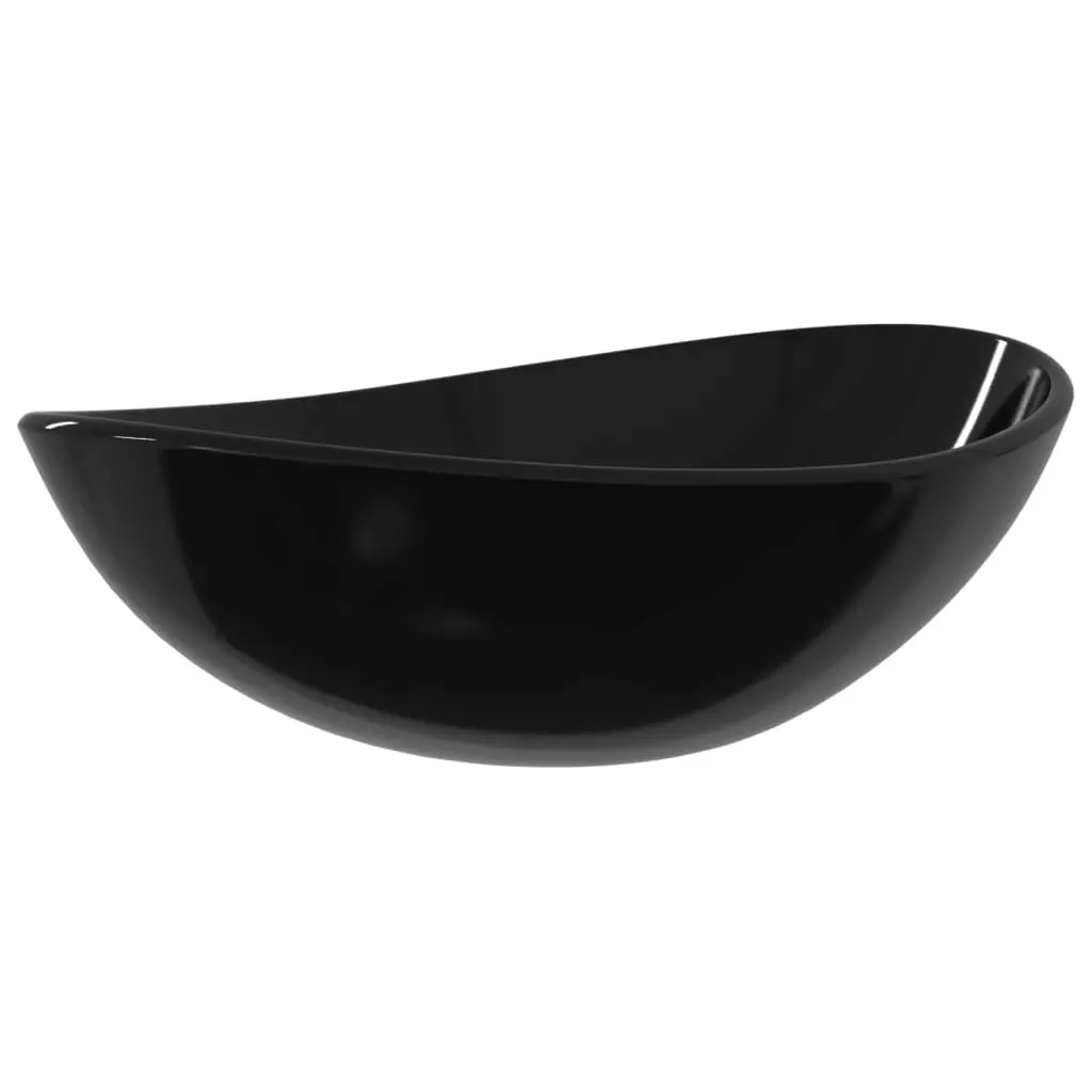 Basin Tempered Glass 54.5x35x15.5 cm Black 345250 - Hardware