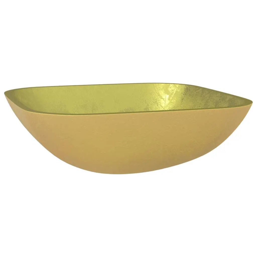 Basin Glass 42x42x14 cm Gold 345260 - Hardware