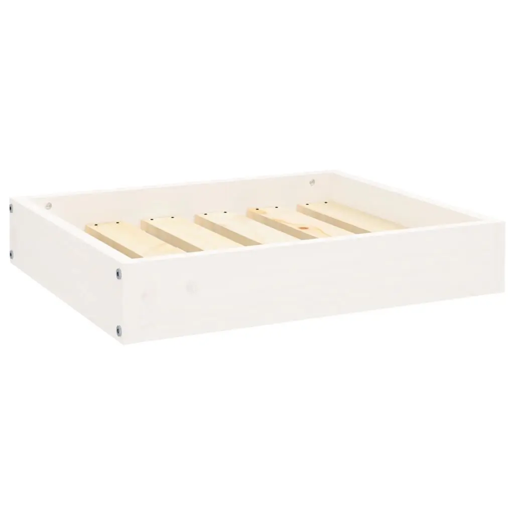 Dog Bed White 51.5x44x9 cm Solid Wood Pine 820847 - Pets
