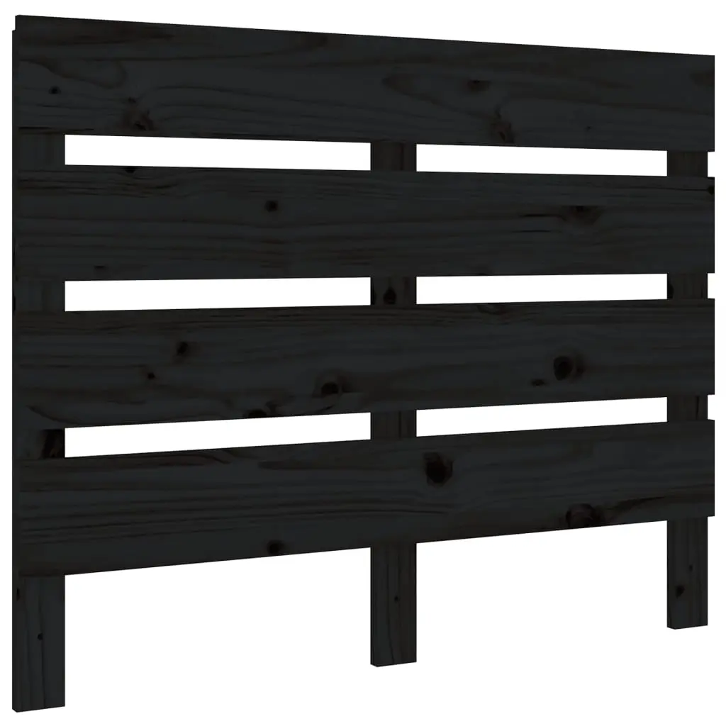 Headboard Black 75 cm Solid Wood Pine 821371 - Furniture