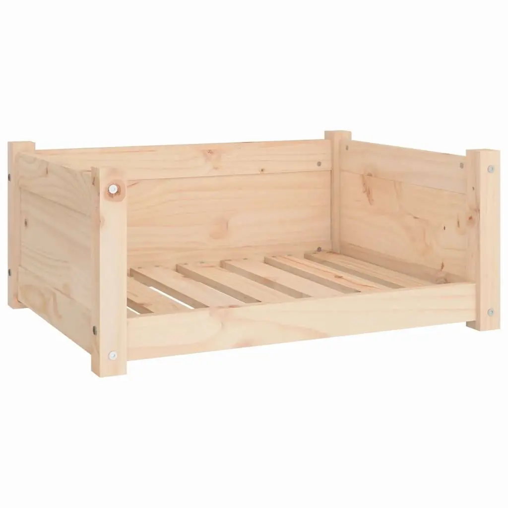 Dog Bed 65.5x50.5x28 cm Solid Pine Wood 821447 - Pets