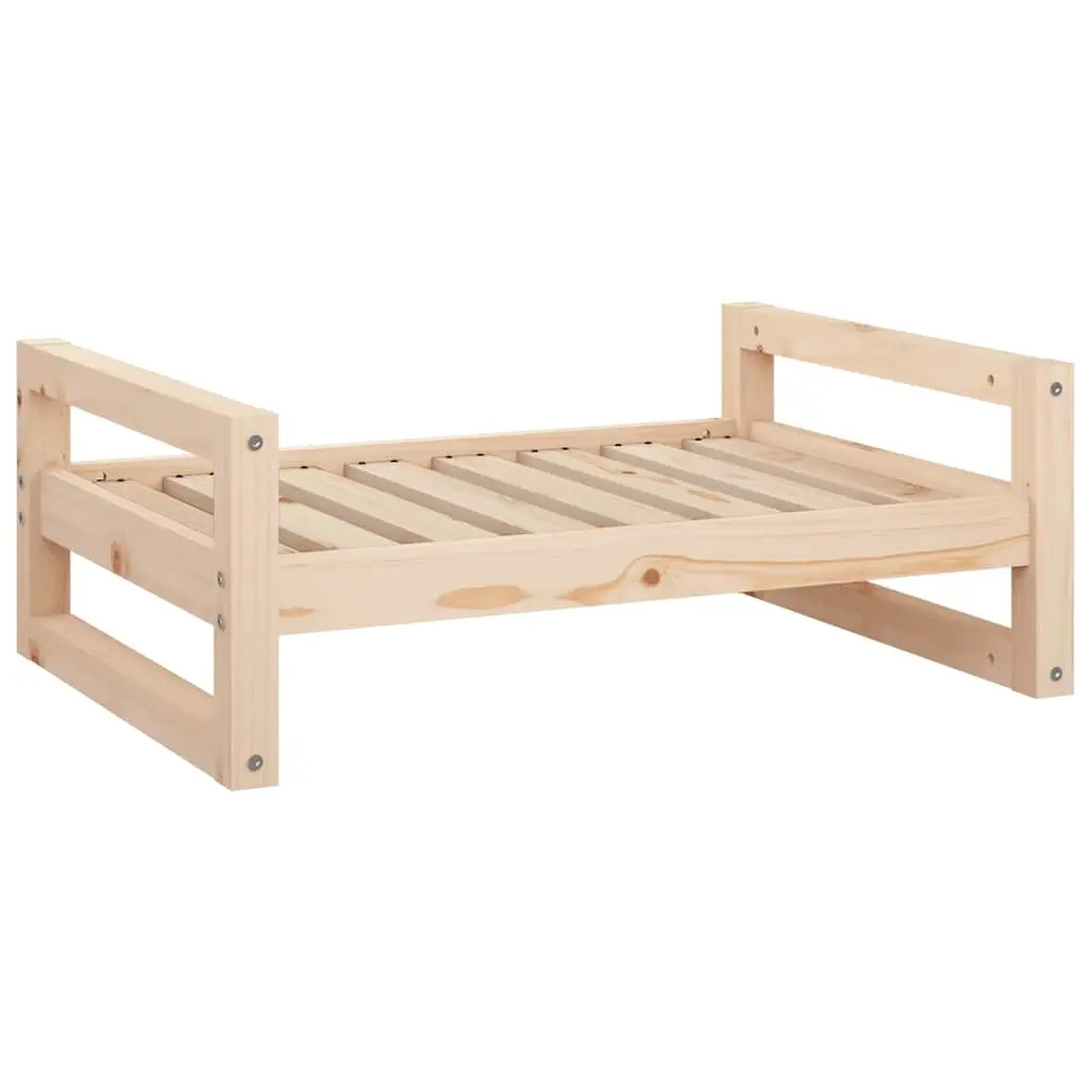Dog Bed 75.5x55.5x28 cm Solid Pine Wood 821477 - Pets