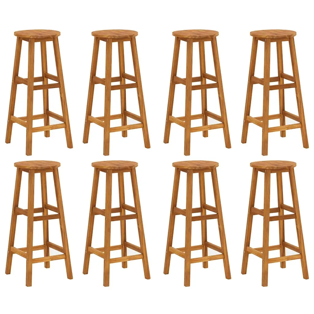 Bar Stools 8 pcs Solid Wood Acacia 3115986 - Furniture