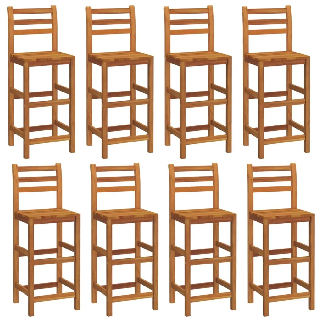 Bar Stools 8 pcs Solid Wood Acacia 3115988 - Furniture