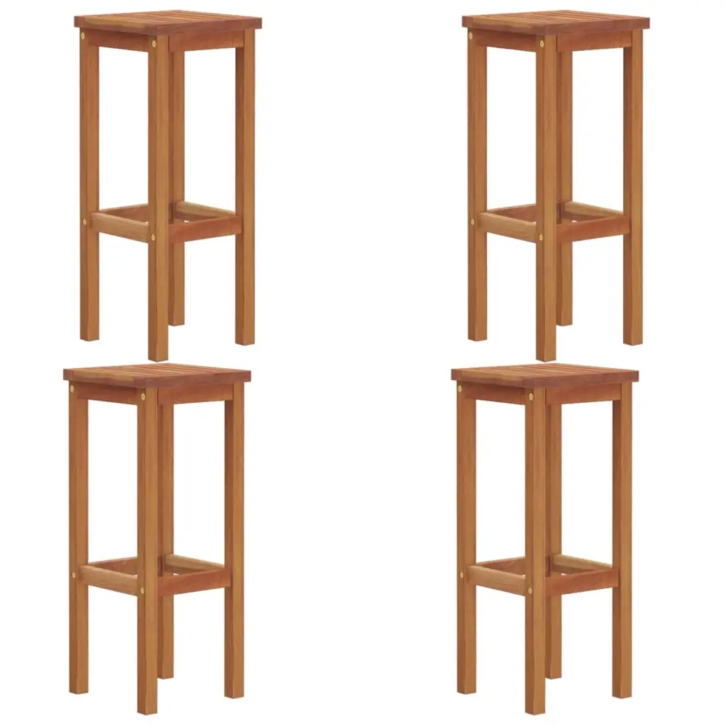 Bar Stools 4 pcs Solid Wood Acacia 3115989 - Furniture