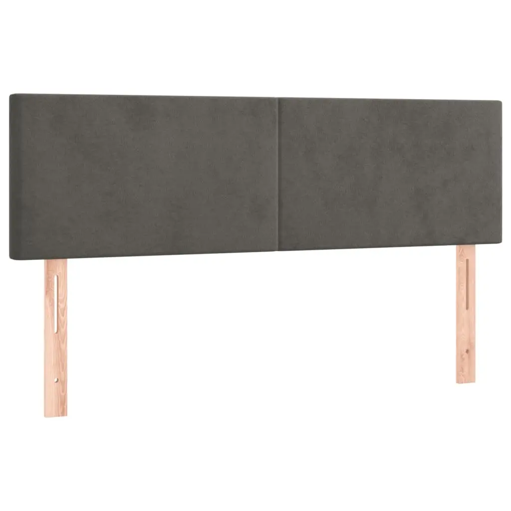 Headboards Dark Grey 144x5x78/88 cm Velvet 345799 - Furniture