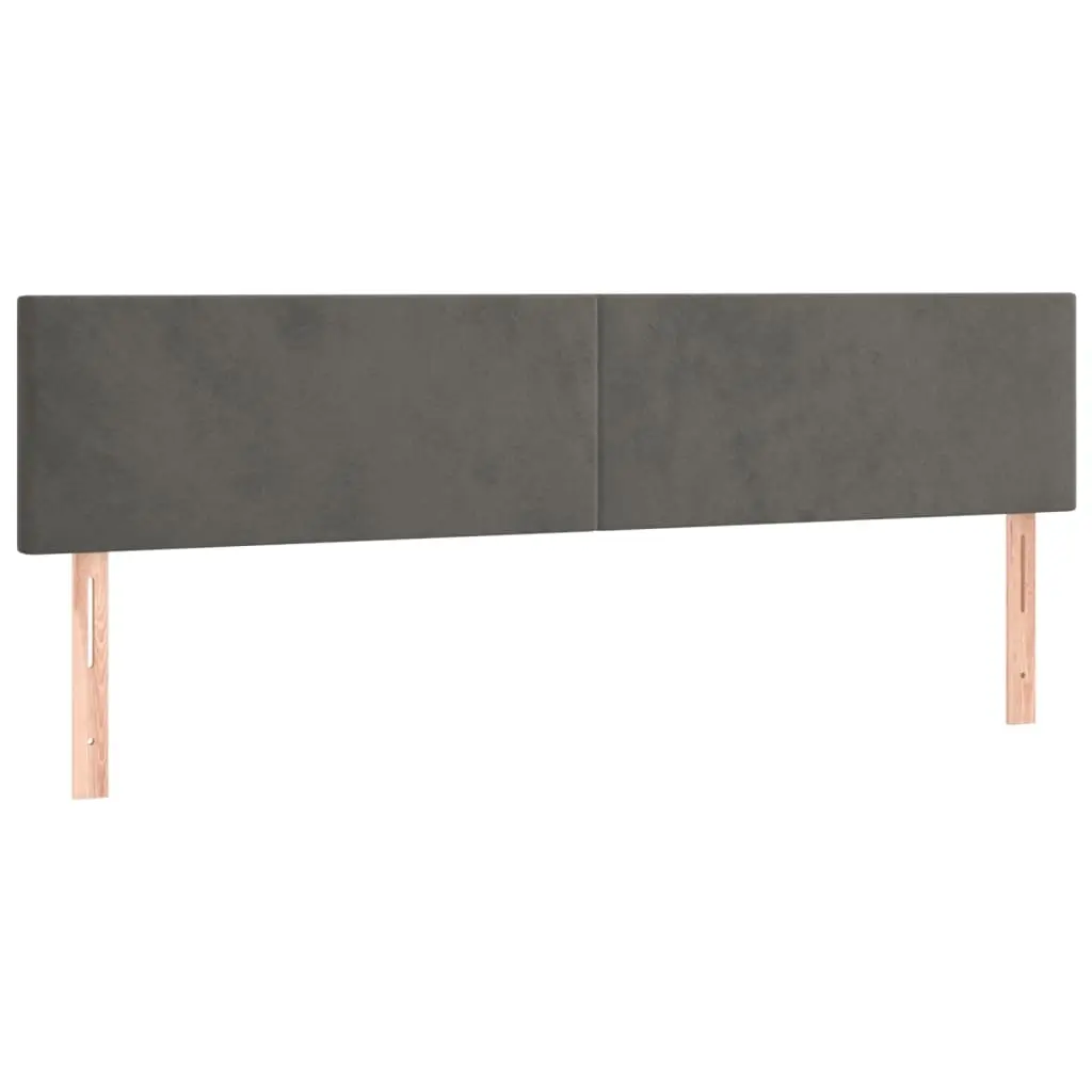 Headboards Dark Grey 160x5x78/88 cm Velvet 345819 - Furniture