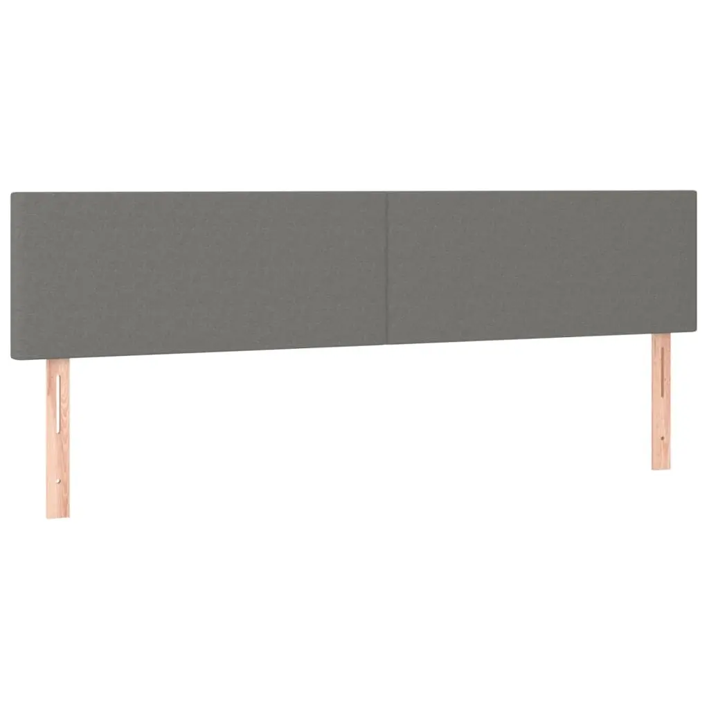 Headboards Dark Grey 200x5x78/88 cm Fabric 345845 - Furniture