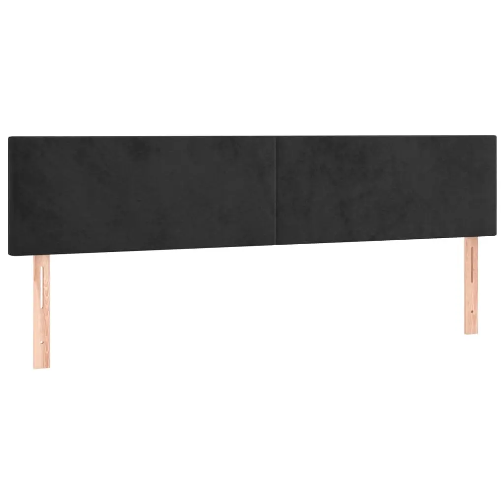 Headboards Black 200x5x78/88 cm Velvet 345860 - Furniture