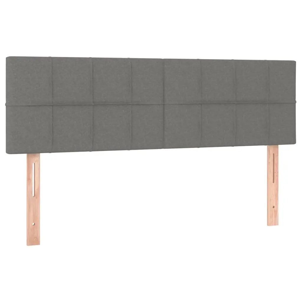 Headboards Dark Grey 144x5x78/88 cm Fabric 346047 - Furniture