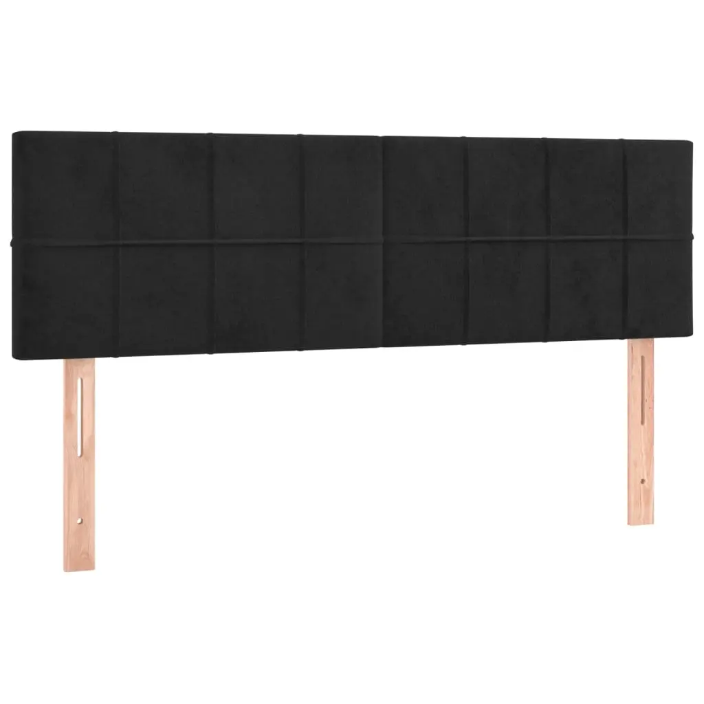 Headboards Black 144x5x78/88 cm Velvet 346056 - Furniture
