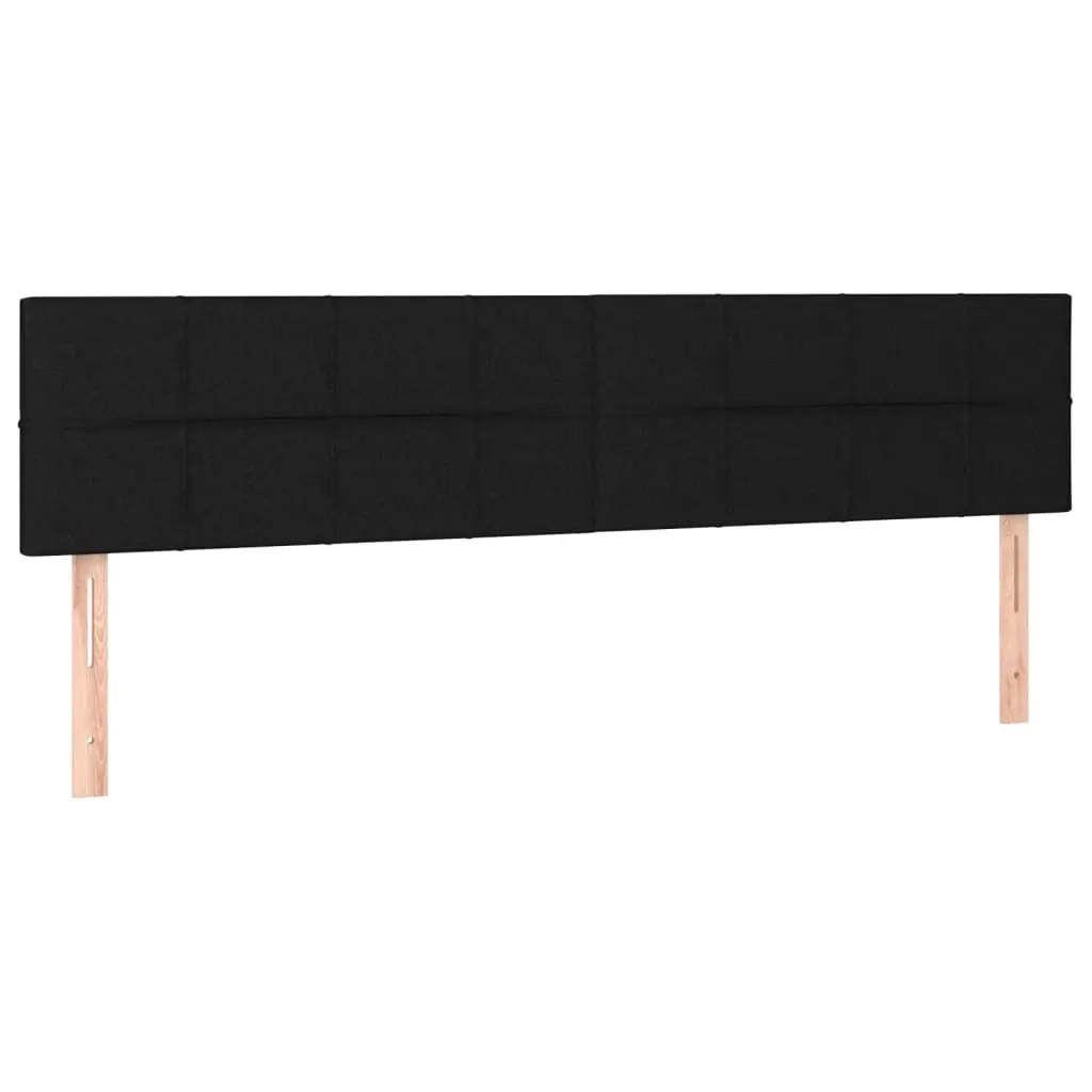 Headboards Black 160x5x78/88 cm Fabric 346062 - Furniture