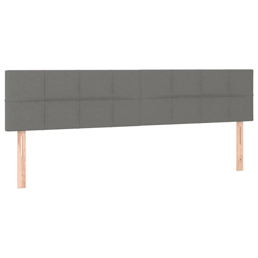 Headboards Dark Grey 200x5x78/88 cm Fabric 346089 - Furniture
