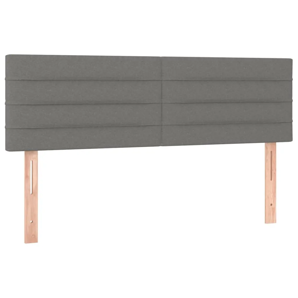 Headboards Dark Grey 144x5x78/88 cm Fabric 346145 - Furniture