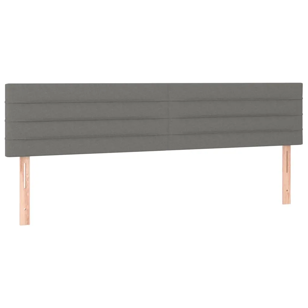Headboards Dark Grey 160x5x78/88 cm Fabric 346159 - Furniture